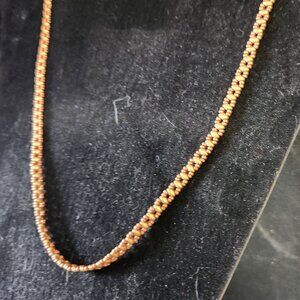Gold & Bronze Double-Strand Necklace